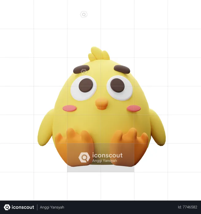 Pollo  3D Icon