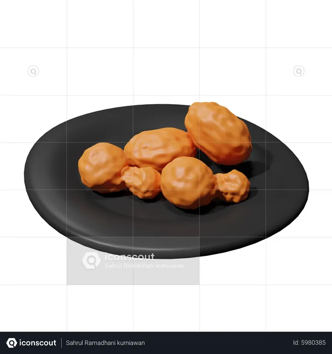 Pollo frito  3D Icon