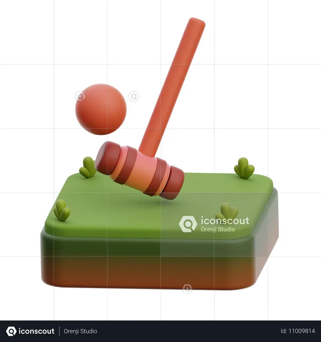 Polo Mallet And Ball  3D Icon