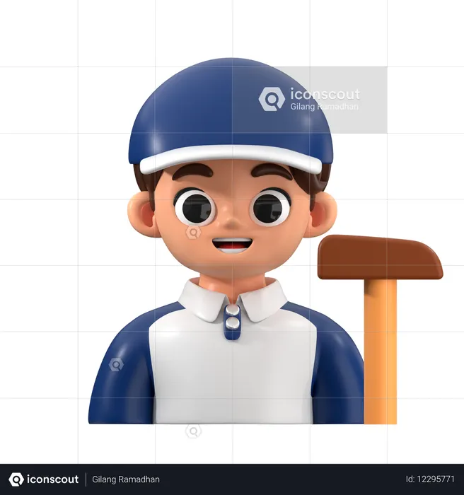 Polo Player Avatar  3D Icon
