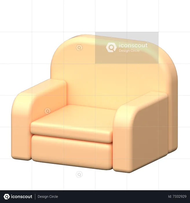 Cadeirão  3D Icon