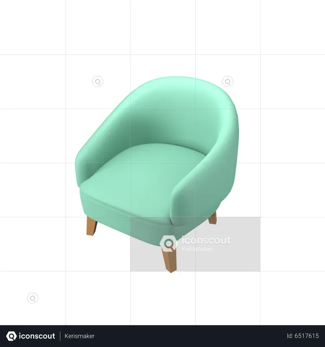 Poltrona elegante  3D Icon