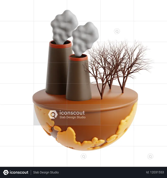 Poluição do ar  3D Icon