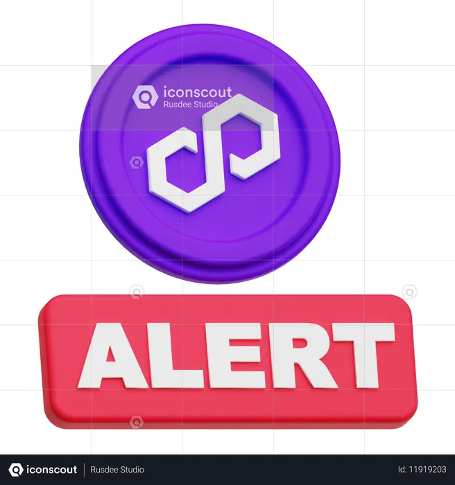 Polygon Alert  3D Icon