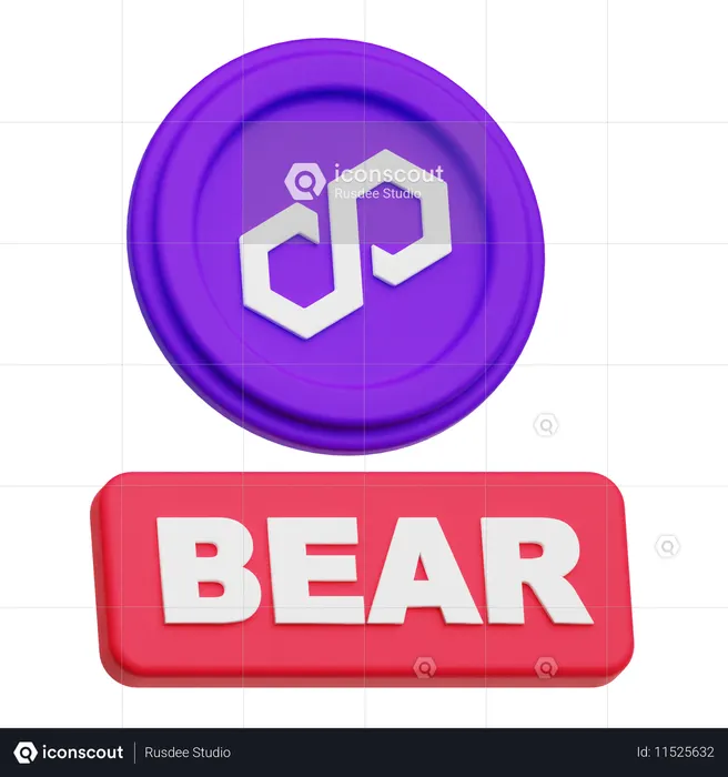 Polygon Bear  3D Icon