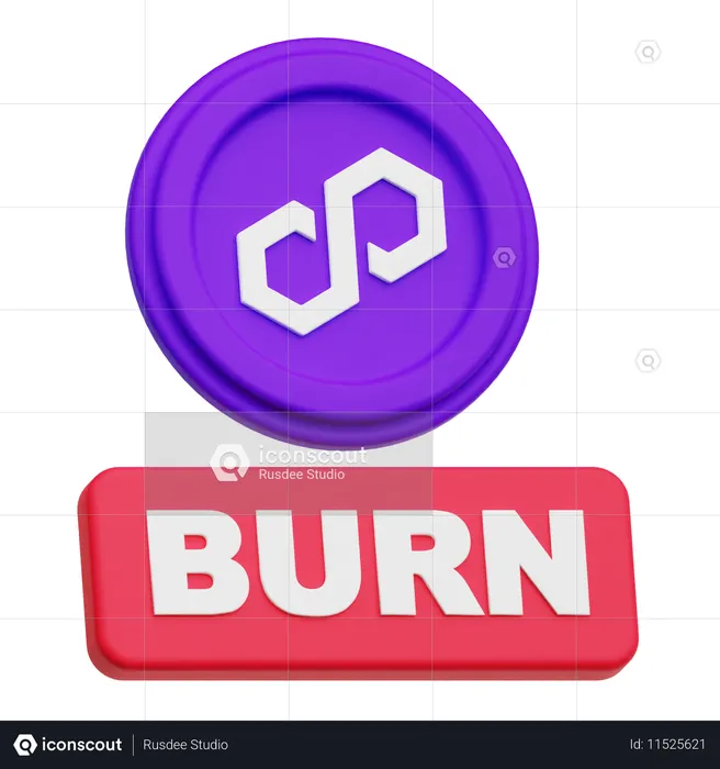 Polygon Burn  3D Icon