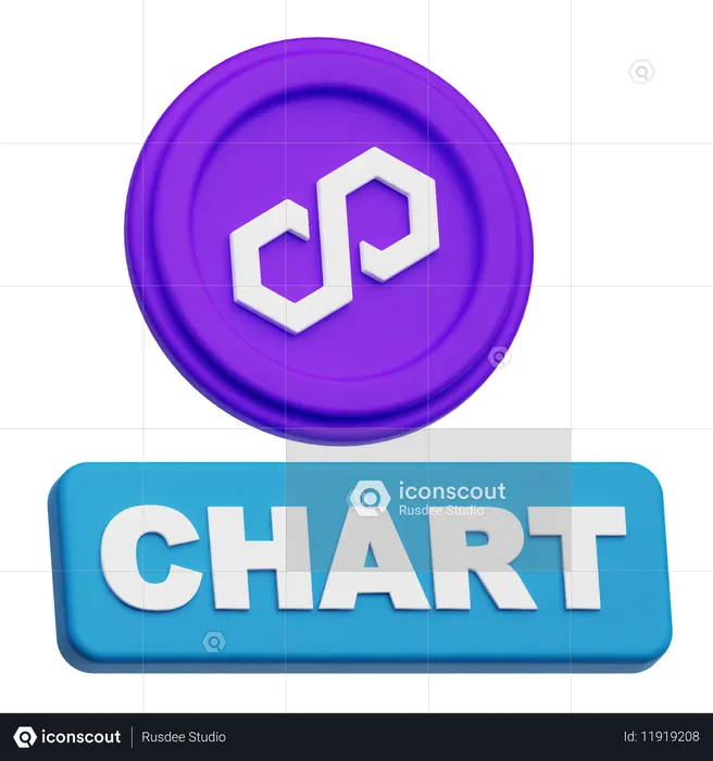 Polygon Chart  3D Icon