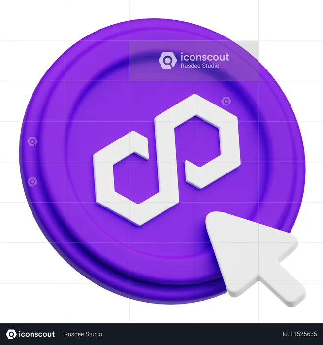 Polygon Click  3D Icon