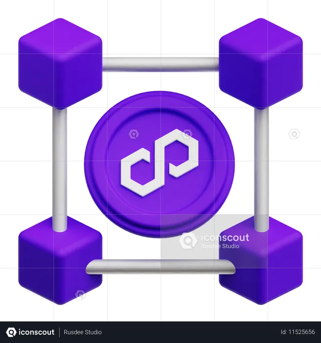Polygon Connection  3D Icon