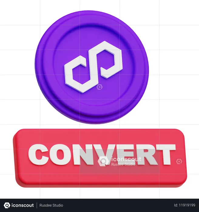 Polygon Convert  3D Icon