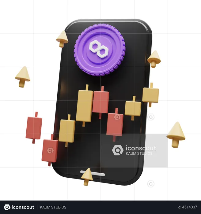 Polygon Crypto App  3D Illustration
