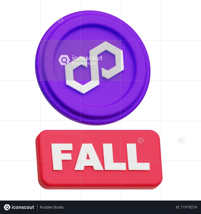 Polygon Fall  3D Icon