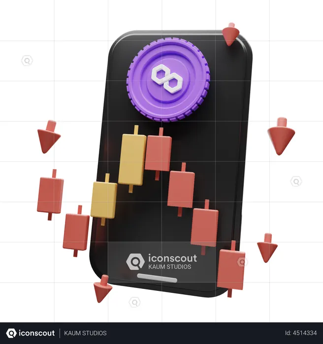 Polygon Krypto App  3D Icon
