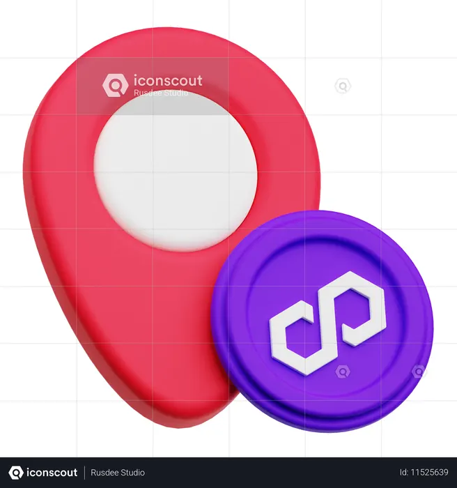 Polygon Location  3D Icon