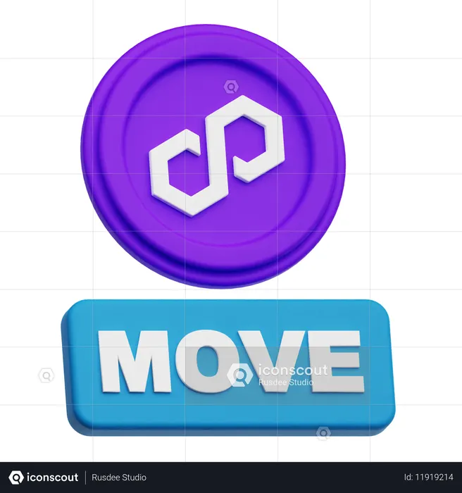 Polygon Move  3D Icon