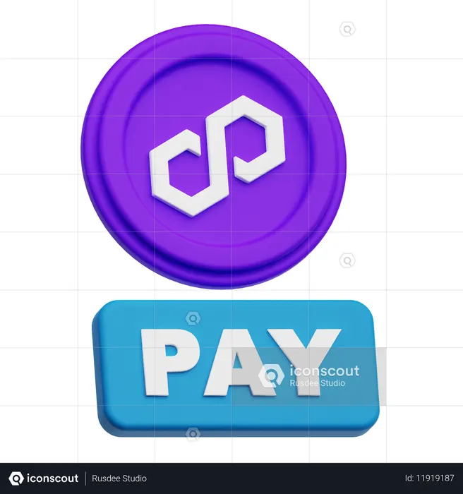 Polygon Pay  3D Icon