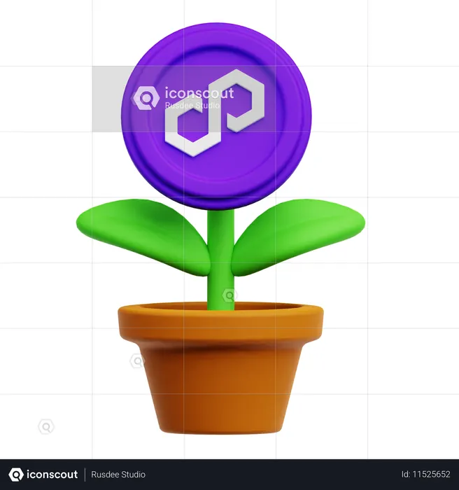 Polygon Plant  3D Icon