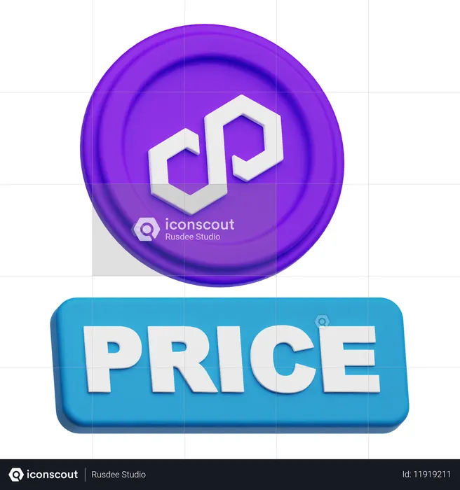 Polygon Price  3D Icon