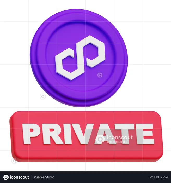 Polygon Private  3D Icon