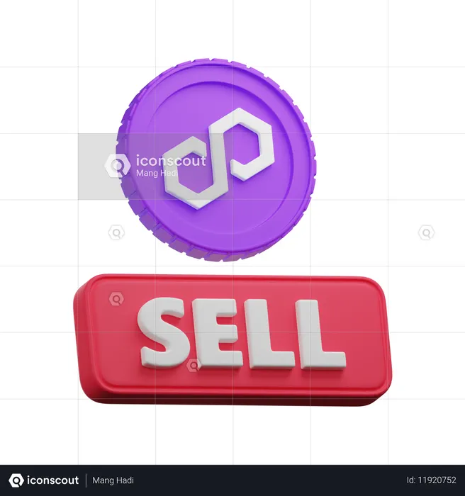 Polygon Sell  3D Icon