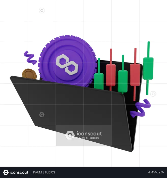 Polygon Treading Folder  3D Illustration