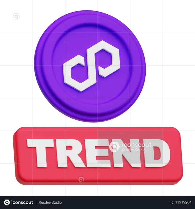 Polygon Trend  3D Icon