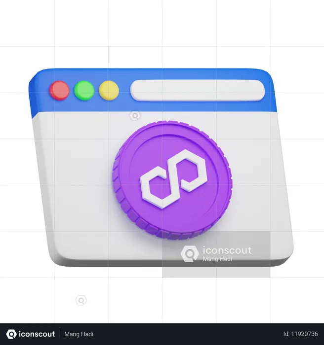 Polygon Website  3D Icon