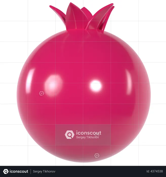 Pomegranate  3D Illustration