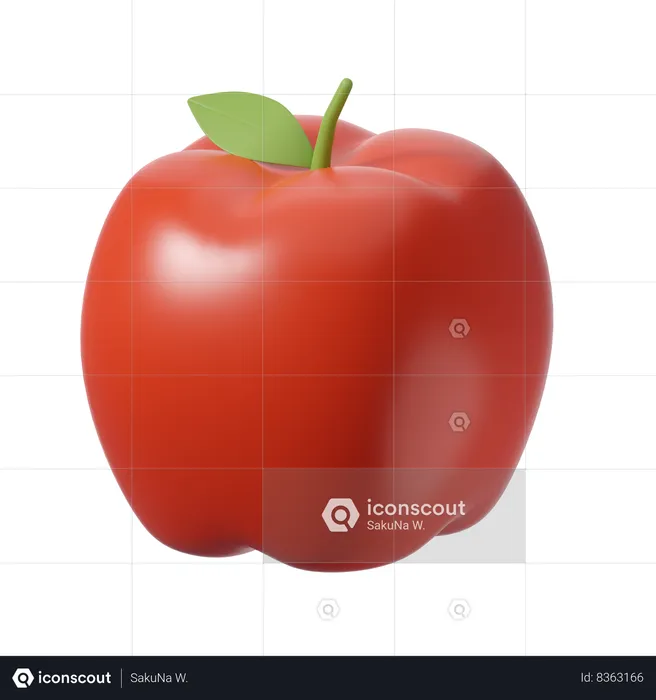 Pomme  3D Icon