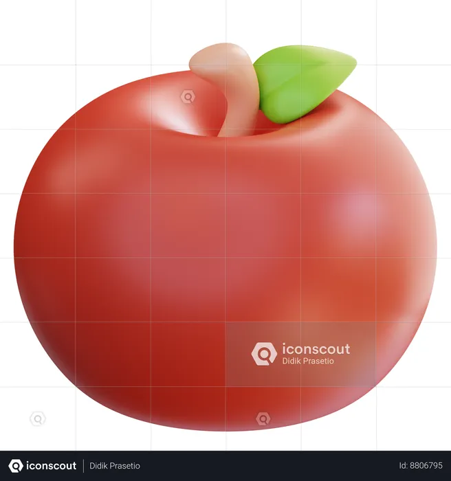 Pomme  3D Icon