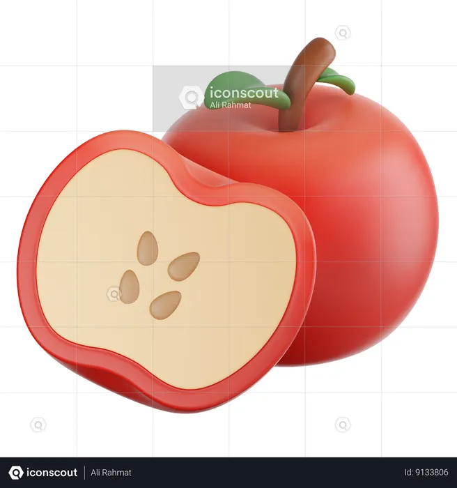 Pomme  3D Icon