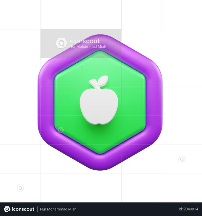 Pomme  3D Icon