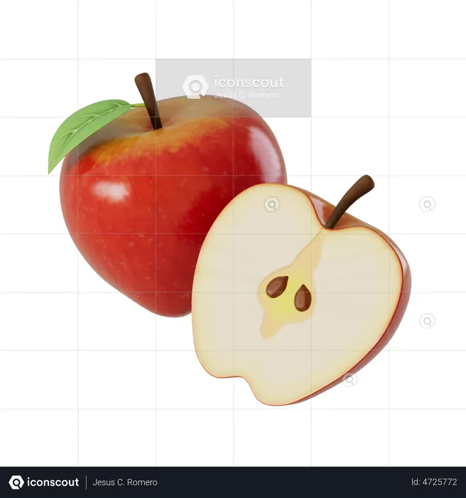 Pommes  3D Illustration