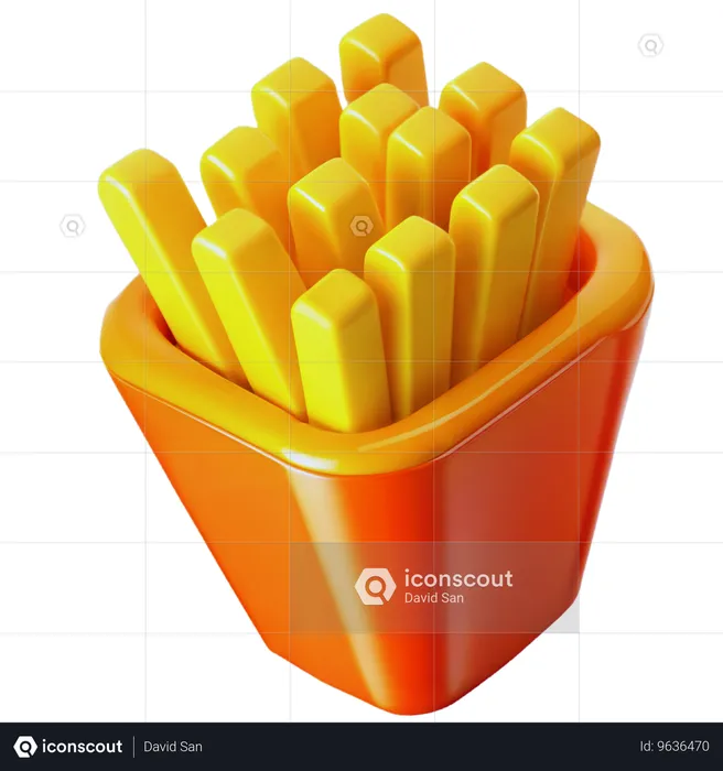 Pommes frites  3D Icon