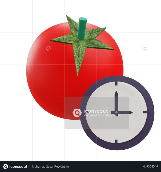 Pomodoro Technique  3D Icon