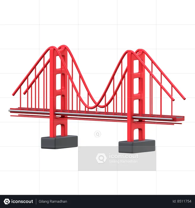 Le pont du Golden Gate  3D Icon