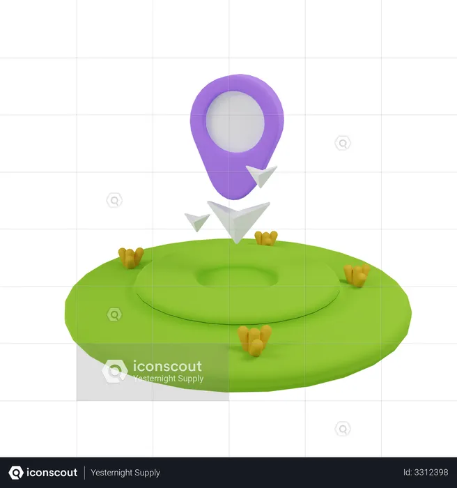 Ponteiro de localização  3D Illustration