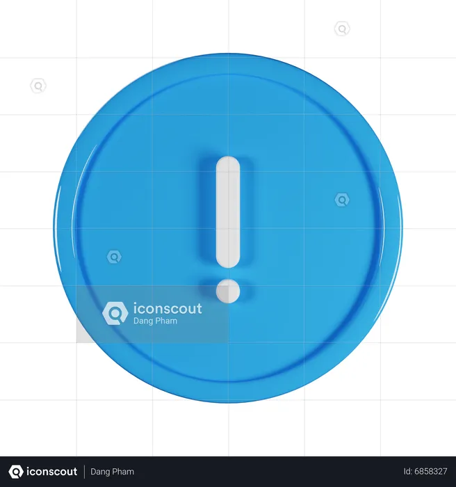 Ponto de exclamação  3D Icon