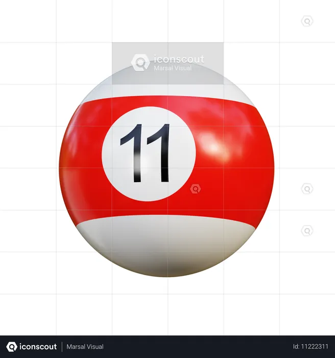 Pool Ball 11  3D Icon