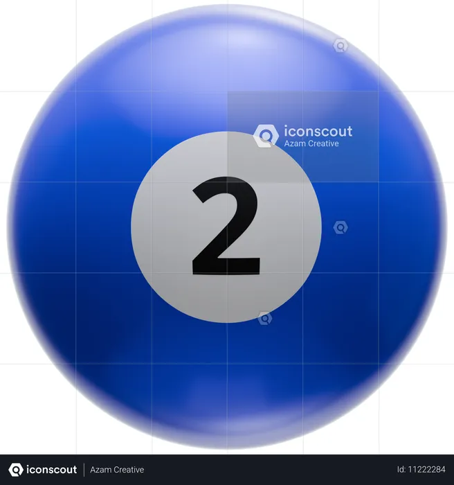 Pool Ball 2  3D Icon