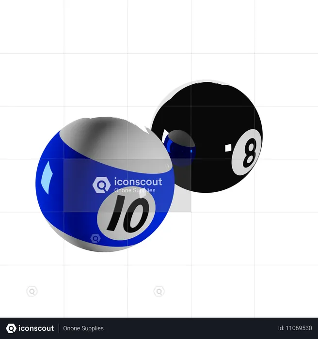 Pool Balls  3D Icon
