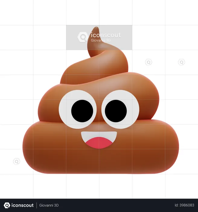 Poop Emoji 3D Icon