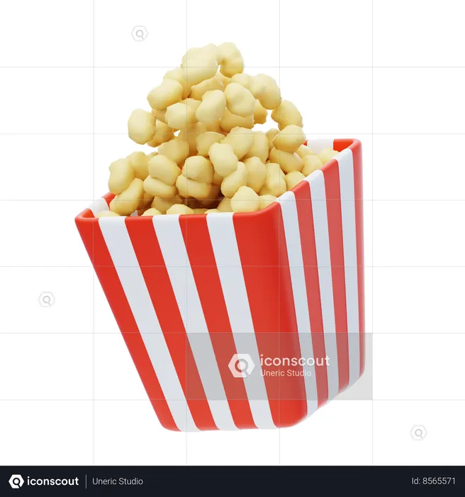 Popcorn  3D Icon