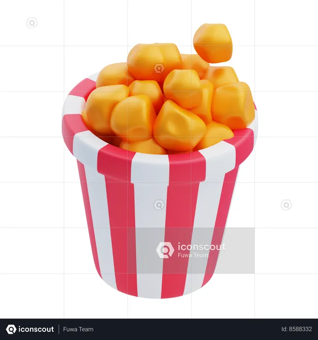 Popcorn  3D Icon