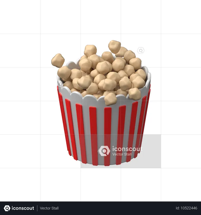 Popcorn  3D Icon