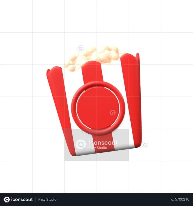 Pop Corn  3D Icon