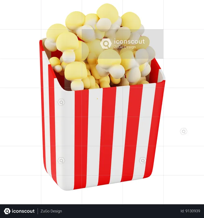 Pop Corn  3D Icon