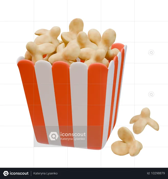 Pop Corn  3D Icon