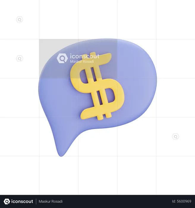 Pop up dollar  3D Icon