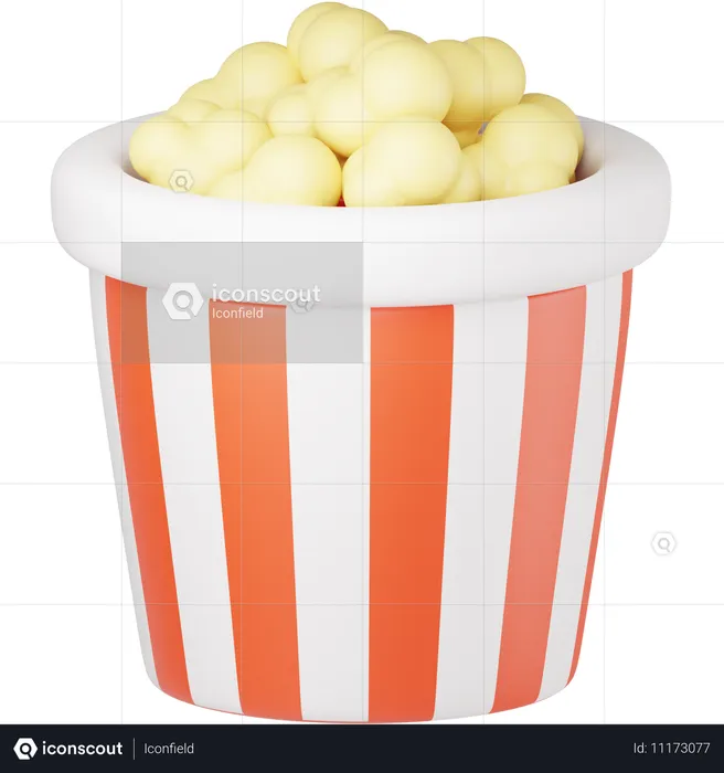 Popcorn  3D Icon